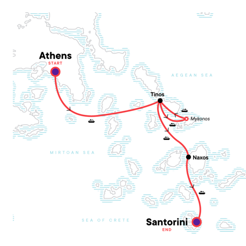 Athens to Santorini 9 days
